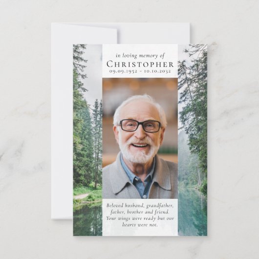 森自然写真悔やみや弔慰葬儀記念館 サンキューカード (裏面)