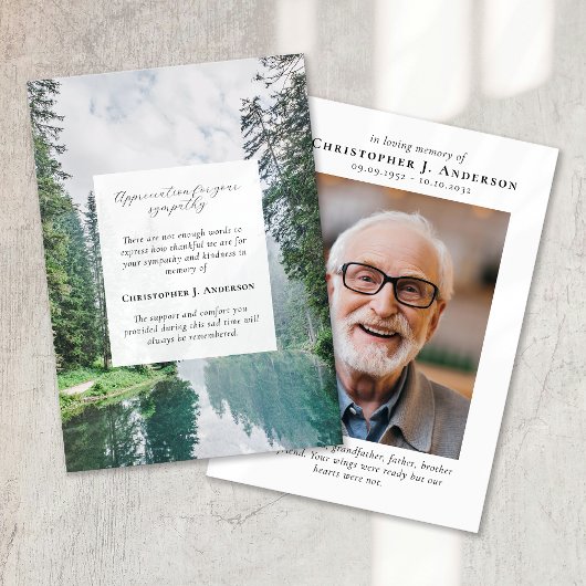 森自然写真悔やみや弔慰葬儀記念館 サンキューカード