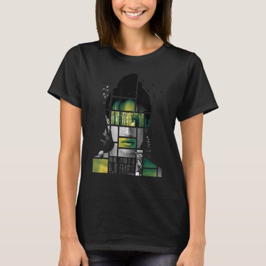 森自然女性動物グラフィック Tシャツ (正面)