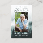 森自然葬儀記念祈りの言葉フォトカード 名刺 (正面)