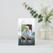 森自然葬儀記念祈りの言葉フォトカード 名刺 (スタンド正面)