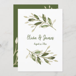 森葉の木々結婚の 招待状