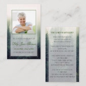 森葬祈りの言葉カード、記念祈りの言葉カード 名刺 (正面/裏面)