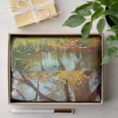 森赤と白のデコパージュの2頭 薄葉紙 (ギフト)