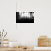 森輝くの木々を通る太陽 ポスター (キッチン)