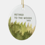 森退職したの水パーソナライズされた色の木へ セラミックオーナメント (右)