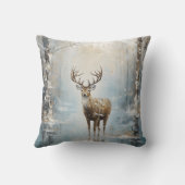 森霜の降りた林の鹿 クッション (裏面)