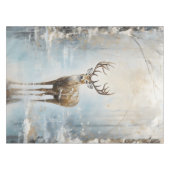 森霜の降りた林の鹿 テーブルクロス (正面(横))