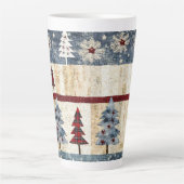 森霜の降りた林 カフェラテマグ (正面)