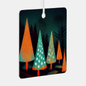 森鮮やかのクリスマスツリー メタルオーナメント (正面右)