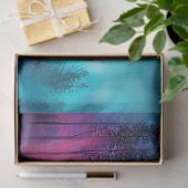 森鮮やかの切り離し越しに昇る満月 薄葉紙 (ギフト)