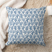 森230823 – 白の上に絞り青 クッション (ブランケット)