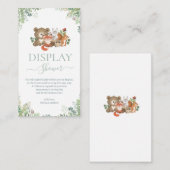 森（き）林（り）動物のベビーシャワーがシャワーを見せる エンクロージャーカード (正面/裏面)