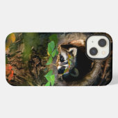 森 | アライグマののぞき見 iPhoneケース (裏面横)