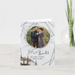 森、カラス、折り畳まれた感謝カード サンキューカード