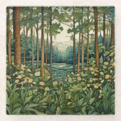 森 ガラスコースター (正面)