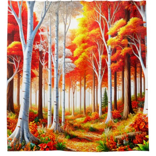 森 シャワーカーテン (正面)