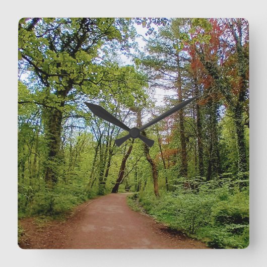 森 スクエア壁時計 (正面)