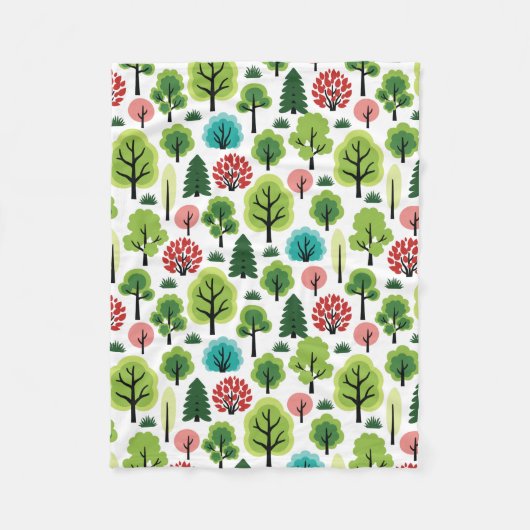 森 フリースブランケット (正面)