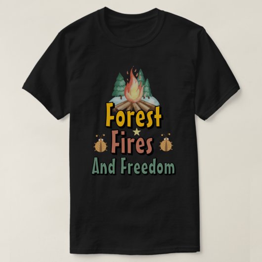森、火、自由 Tシャツ (デザイン正面)