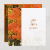 森、秋の結婚式/DIYイベント 招待状 (正面/裏面)