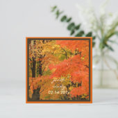 森、秋の結婚式/DIYイベント 招待状 (スタンド正面)