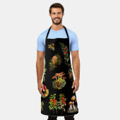 森、野生のキノコ エプロン (着用した状態)