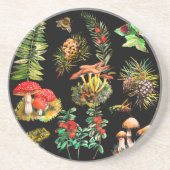 森、野生のキノコ コースター (正面)