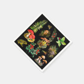 森、野生のキノコ スタンダードカクテルナプキン (角)