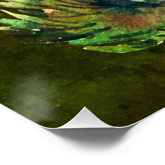 森、野生のキノコ ポスター (コーナー)