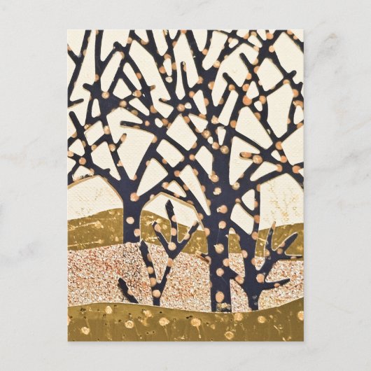 森、青と金 シーズンポストカード (正面)