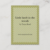 森ACEOのプリントの小さい子ヒツジ 名刺 (裏面)