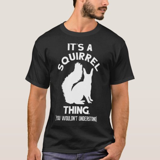 森Sのリスおもしろいルの動物だ Tシャツ (正面)