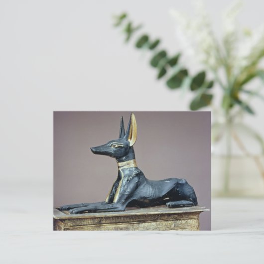 棺からよみがえる古代エジプトの死者の神アヌビス ポストカード (スタンド正面)