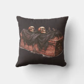 棺とスカルブラックハッピーハローウィン クッション (裏面)