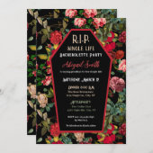 棺とバラR.I.Pバチェロレッテ招待状 招待状 (正面/裏面)