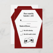 棺のアイボリーII (赤) RSVPカード (正面/裏面)