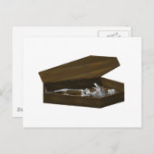 棺の中の骨：ハロウィーン： ポストカード (正面/裏面)