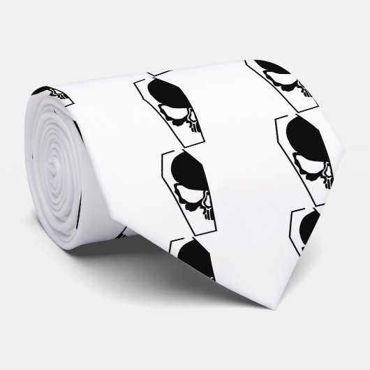 棺の半分のスカル ネクタイ (ロール)