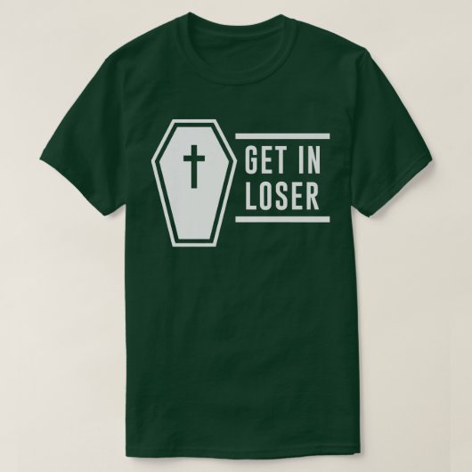 棺の死の墓地ホラー・モルティシアで敗者を得る Tシャツ (デザイン正面)