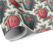 棺の葬儀監督クリスマスプレゼントラップ紙 ラッピングペーパー (ロールコーナー)