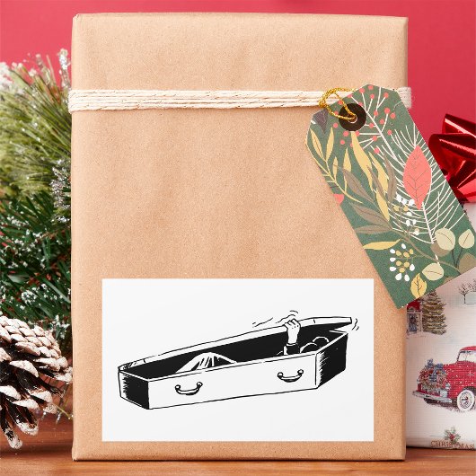 棺の開口部 長方形シール