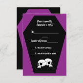 棺の黒檀(紫色の) RSVPカード (正面/裏面)