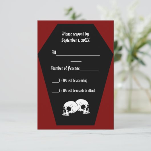 棺の黒檀II (赤) RSVPカード (スタンド正面)