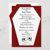 棺の(赤い)結婚式招待状 招待状 (正面/裏面)