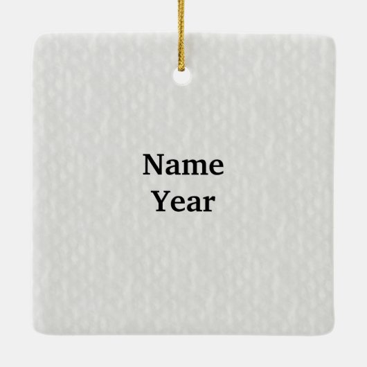 棺クリスマスオーナメント付き葬儀監督 セラミックオーナメント (裏面)