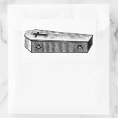 棺ステッカー 長方形シール (バッグ)