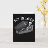 棺ハロウィーンのおもしろいの男性に負け骨格を取得 カード (黄色い花)