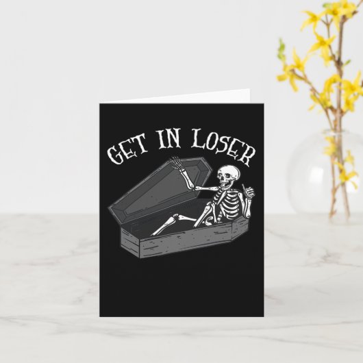 棺ハロウィーンのおもしろいの男性に負け骨格を取得 カード (黄色い花)