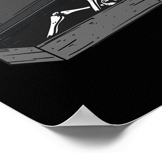 棺ハロウィーンのおもしろいの男性に負け骨格を取得 ポスター (角)